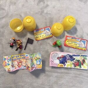 Vintage Kinder Surprise‎ Toy Lot w/ Capsules Papers Ferrero Germany 1990s